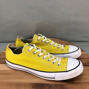 Converse CTAS Low Ox Yellow Canvas Skateboarding Shoes Mens 12 Sneakers Lace Up